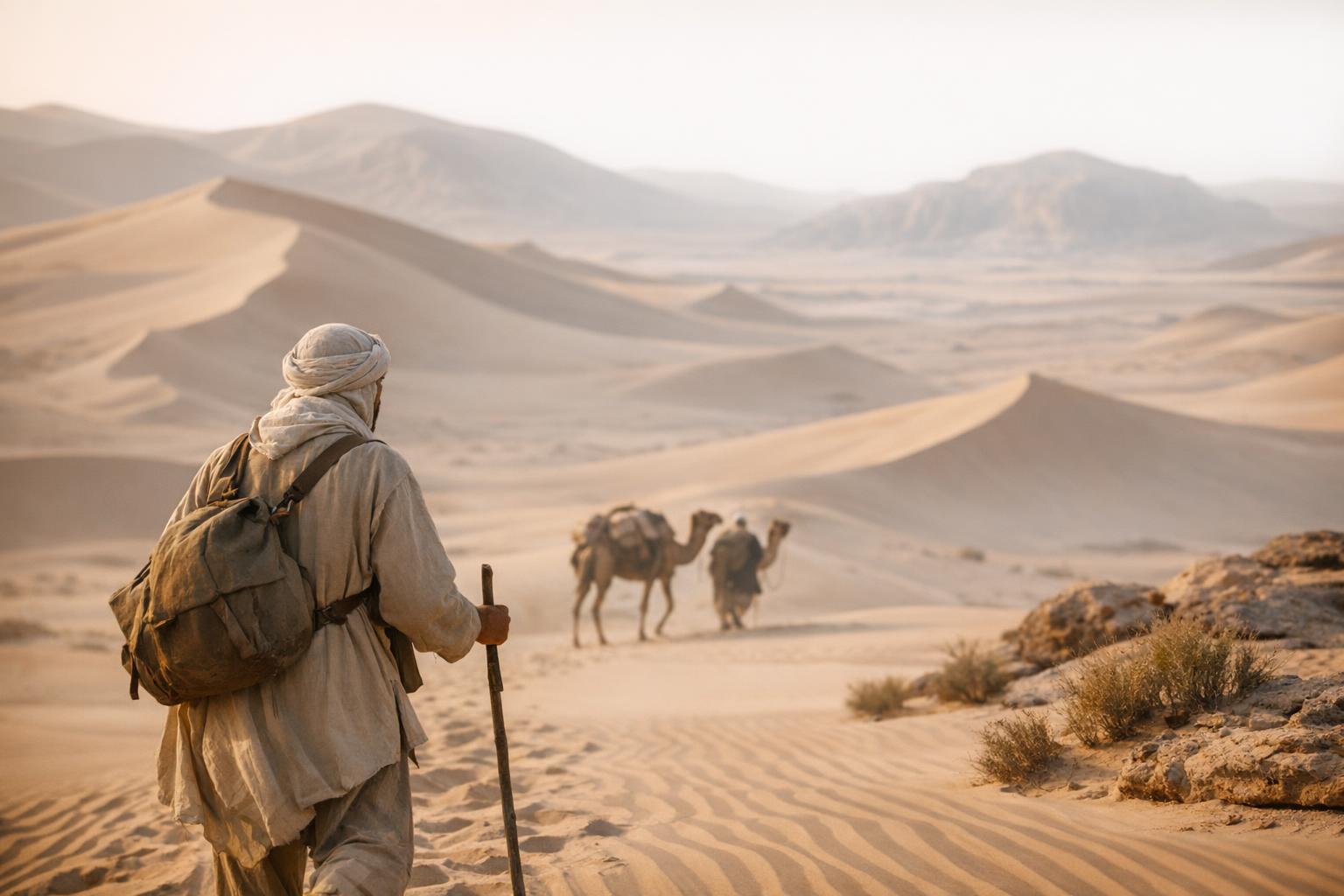 Wilfred Thesiger during his Arabian Peninsula exploration in the Empty Quarter desert