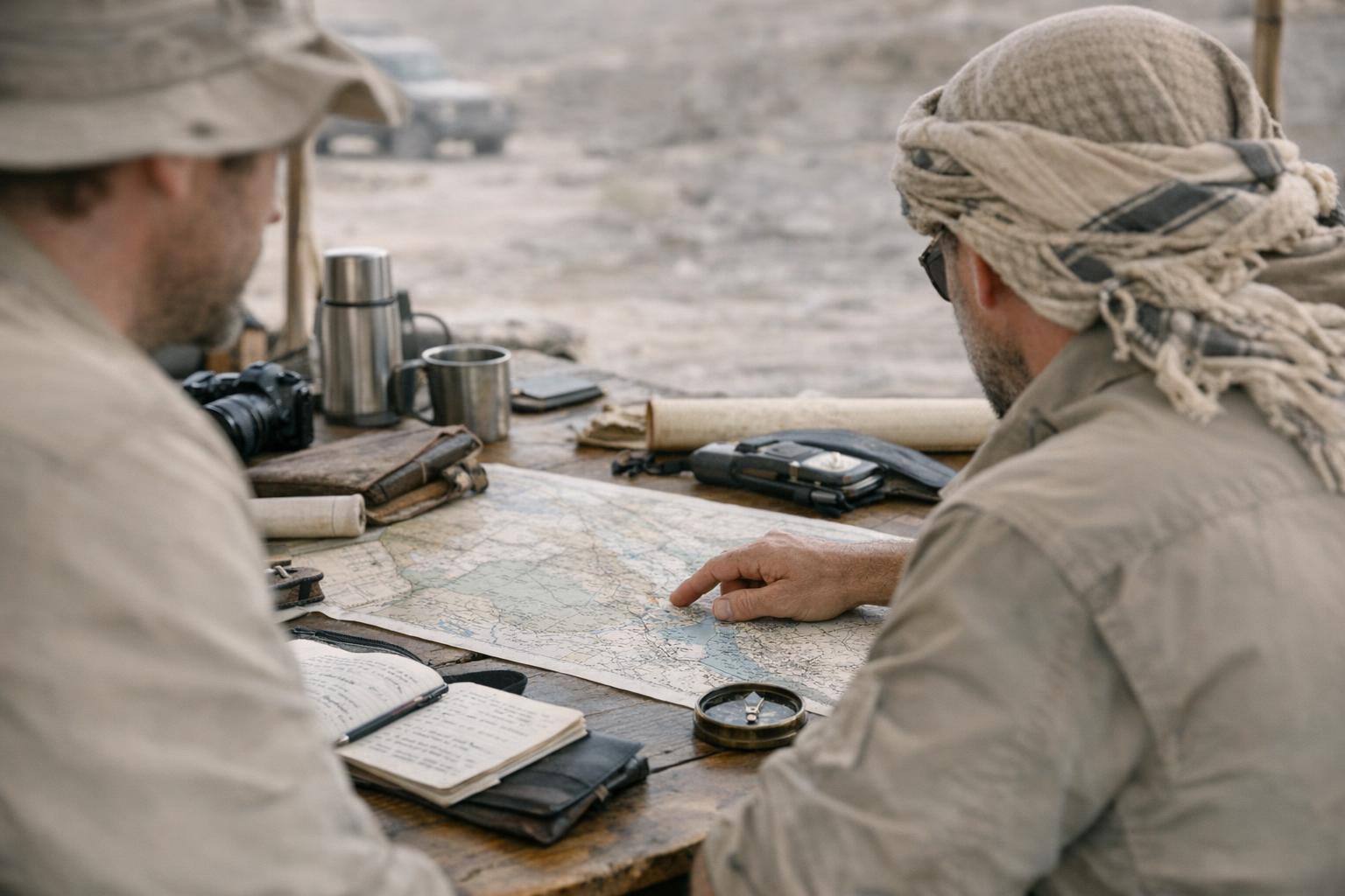 Explorers Club Middle East team preparing for a field expedition