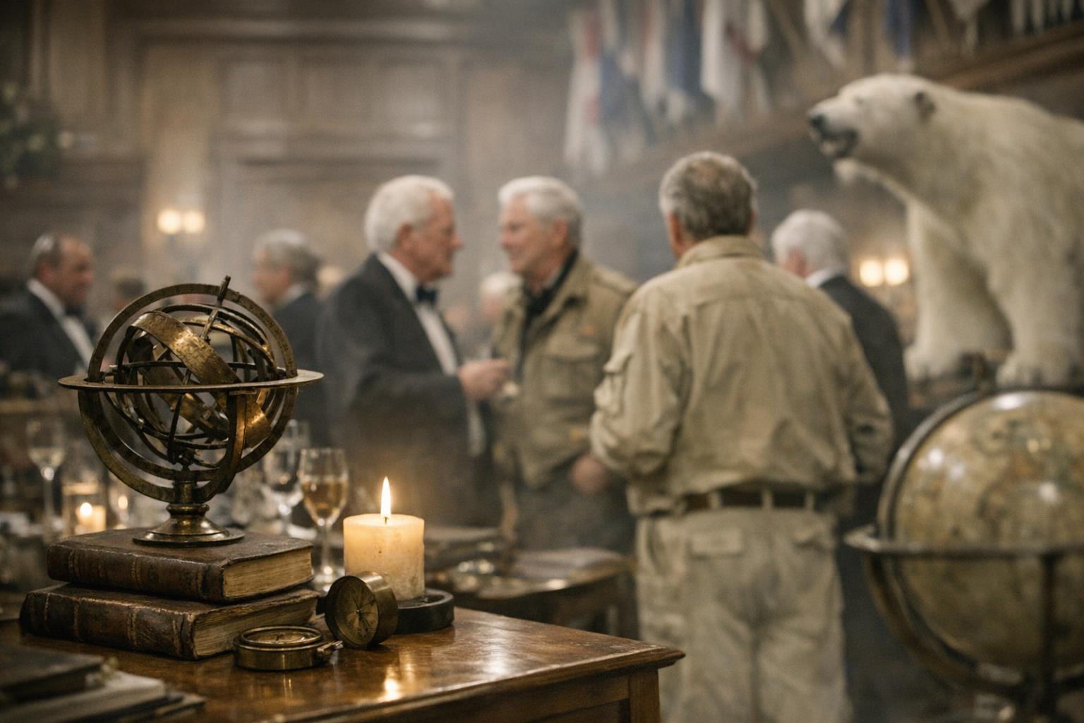 Explorers Club Dubai members at the annual dinner gathering to discuss future expeditions.
