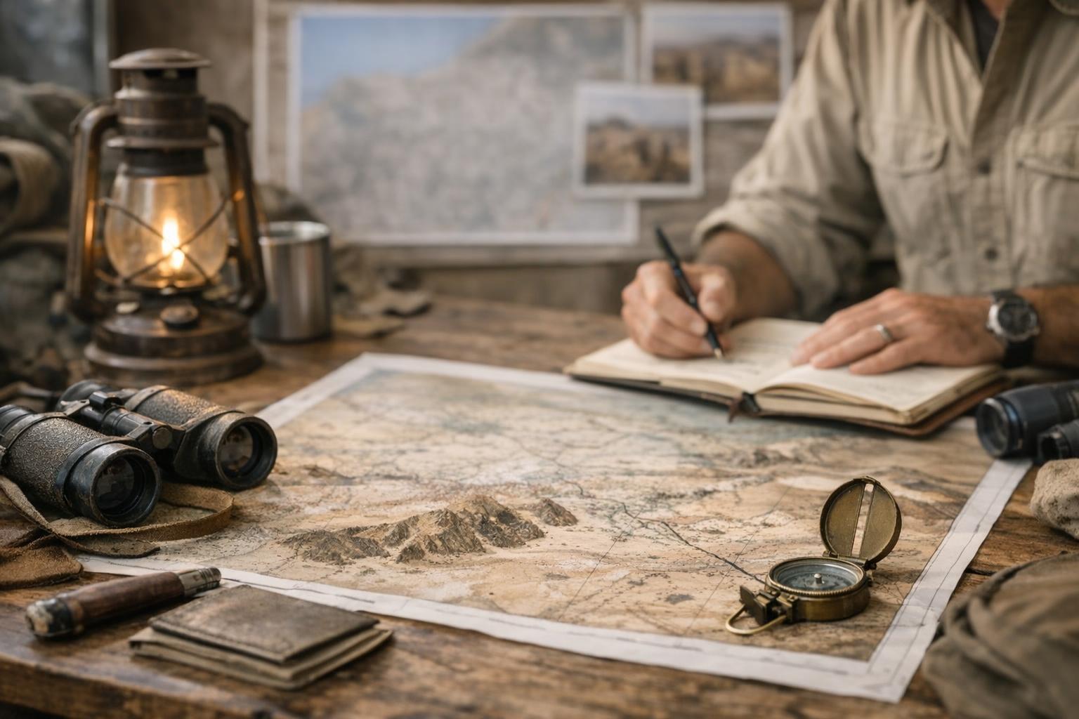 Explorers Club Middle East members planning a field expedition