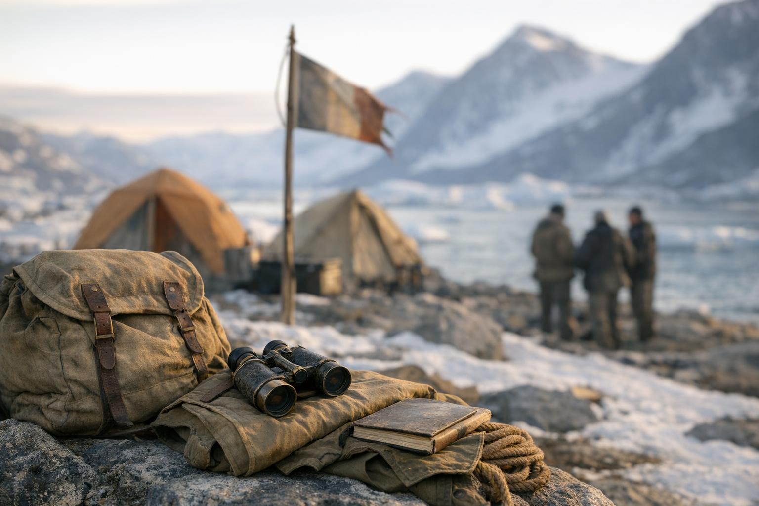 Explorers Club Dubai flag during a scientific field expedition