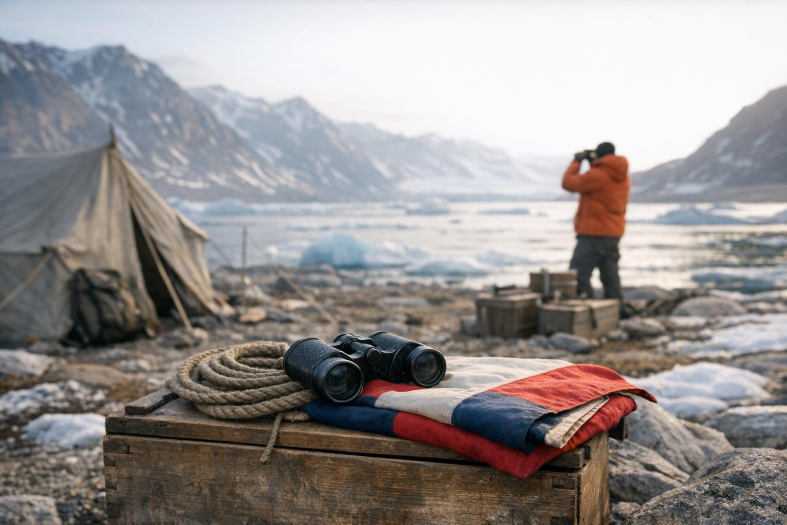 Explorers Club Dubai team with the flag during a field research expedition
