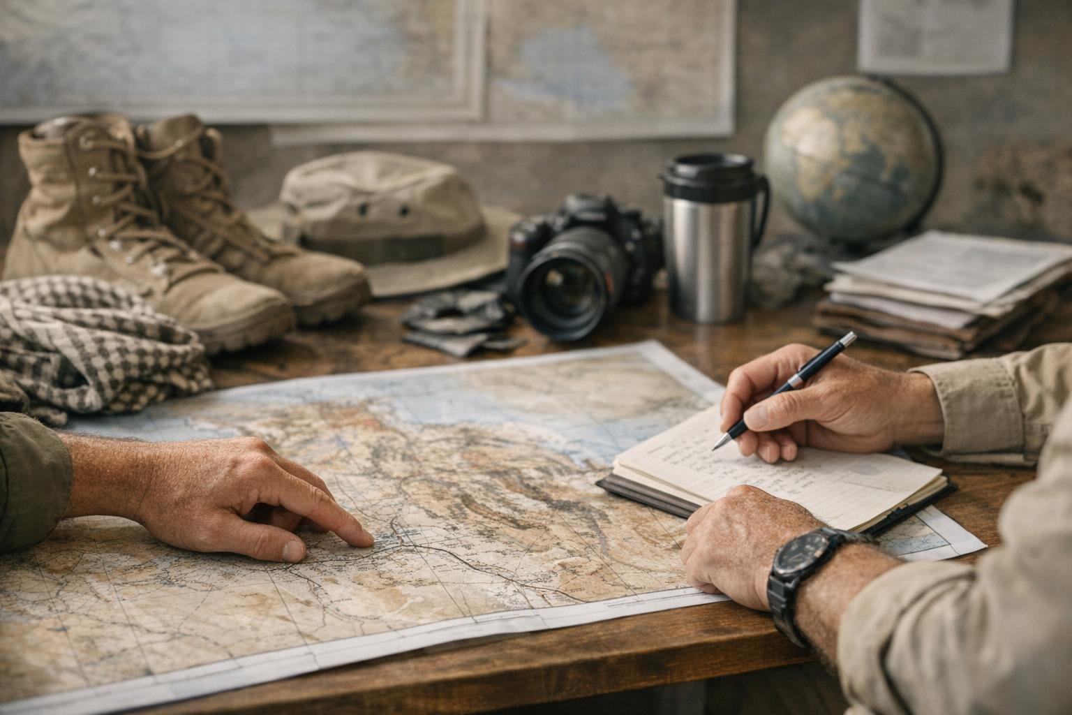 Members of the Explorers Club Dubai preparing for a field expedition in the Middle East