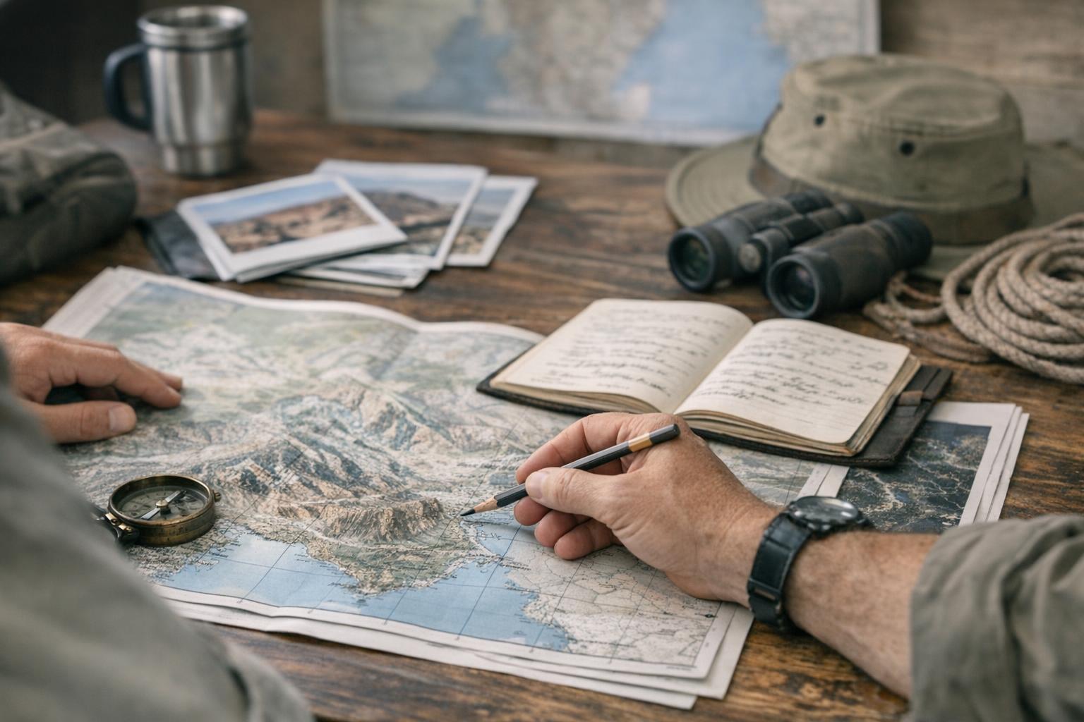 Explorers Club Middle East members planning a field expedition