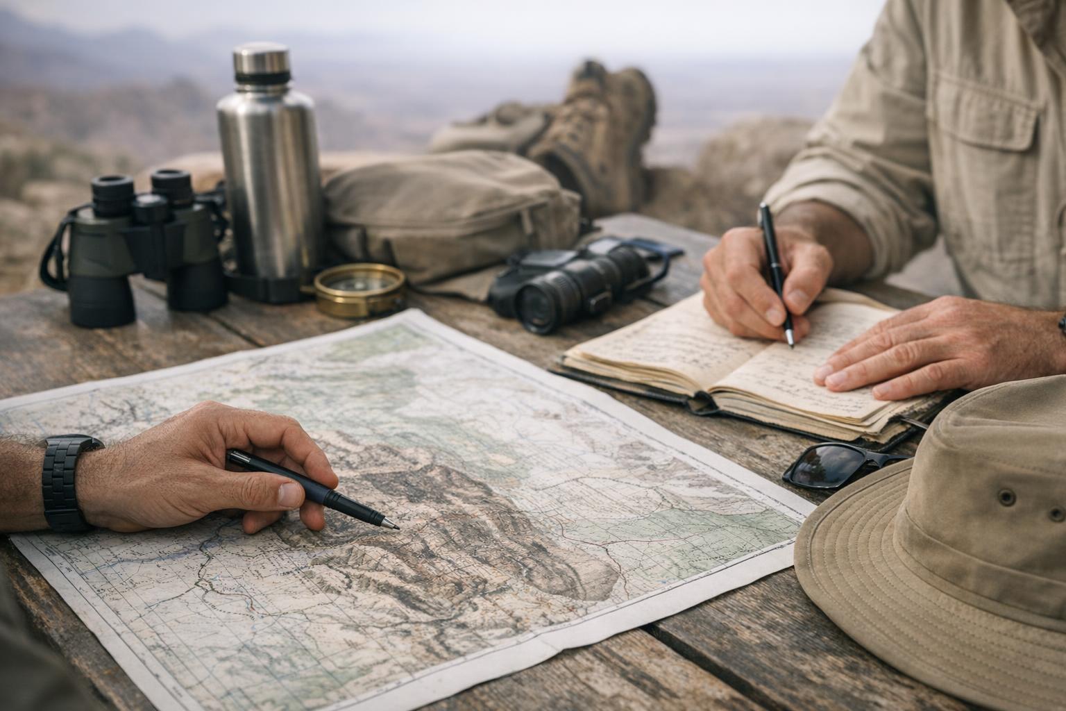 Members of the Explorers Club Middle East during a field research expedition