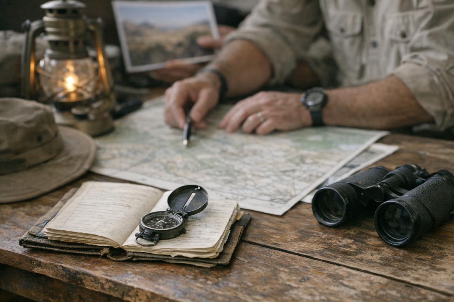 Field researchers from the Explorers Club Dubai conducting a scientific survey