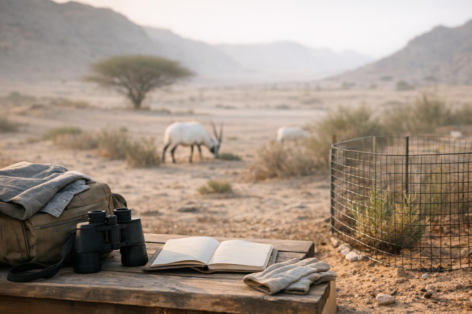 Conservation scientists in a rewilding project in the Middle East, advancing middle east conservation science